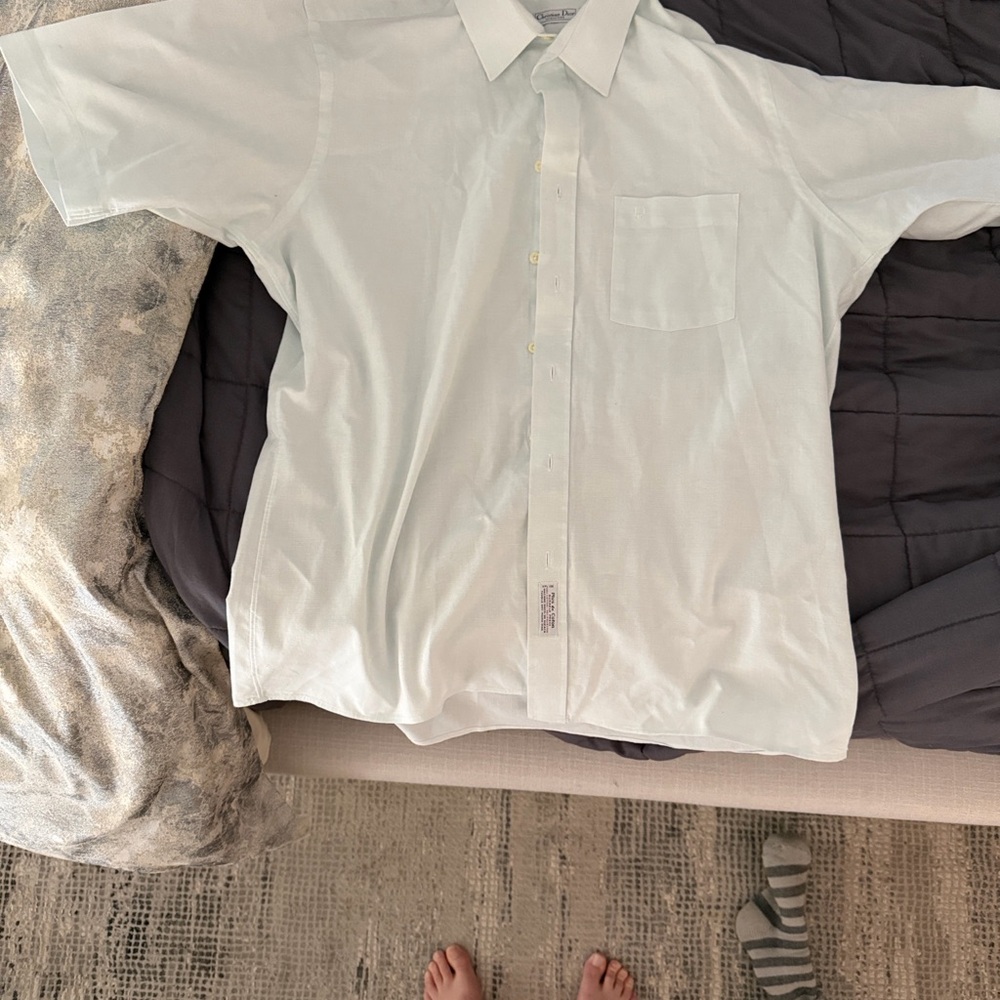 Dior Men's Mint Button Down Shirt - Picture 5 of 6